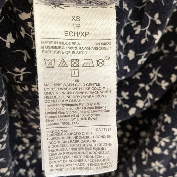 Gap Ditzy Floral Mini Dress Navy XS - Picture 5 of 5